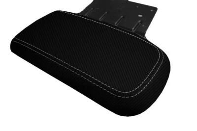 Cubierta de tapa de consola de fibra de carbono para Mitsubishi Eclipse 2006-2012 puntada gris Foto 1 de 4