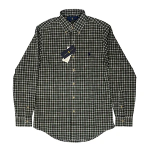 Ralph Lauren Poplin Multi Green Check Classic Fit Men's NWT Free Shipping - Picture 1 of 4