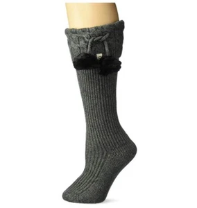  New UGG Women's 1018806 Pom Pom Tall Rainboot Winter  Warmer Knit Socks   - Picture 1 of 4