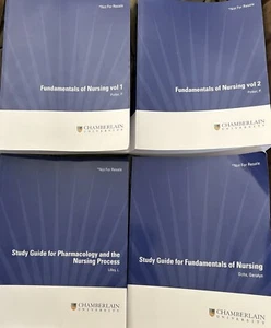 Fundamentals Of Nursing Chamberlain Univ Lot Of 5 Books PHARMACOLOGY INFORMATICS - Foto 1 di 5