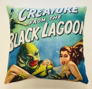 Creature From The Black Lagoon Classic Movie Monster Poster 18x18" Pillow Cases - Picture 1 of 3