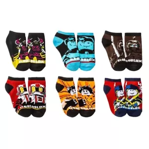 Roblox ☆ Paquete de 6 calcetines tobilleros Roblox para niños ☆ Talla 7-9 (Tallas de zapatos 10-4) - Imagen 1 de 5