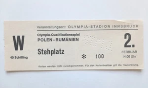 Ticket Winter Olympic Innsbruck 1976. Ice hockey Poland - Romania (2.2.1976) - Picture 1 of 2