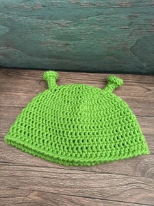 Sherk Crochet Hat Toddler 2-6 Yrs Old Handmade Acrylic Yarn Unisex - Picture 1 of 3