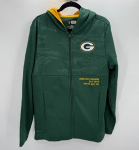 NFL Green Bay Packers Jacket Hooded Full Zip Men's XL New Green New - Picture 1 of 12