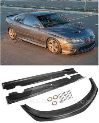 For 04-06 Pontiac GTO | EOS Performance CARBON FIBER Front Splitter Side Skirts - Image 1 of 4