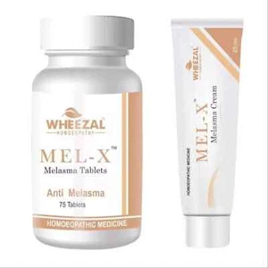 Wheezal Mel X Melasma 75 Tablets & Mel X Cream 25g Tanning Sunburn FREE SHIP - Picture 1 of 2