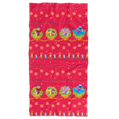 Toalla de playa para niños Sesame Street Furry Friends Forever con patrón de corona, 30"x60" Foto 1 de 4