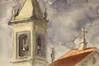 Church Tower In Porto, Portugal - Original Watercolor Painting