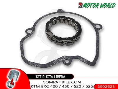 KIT RUOTA LIBERA AVVIAMENTO + GUARNIZIONE STATORE KTM EXC 525 RACING 2006 2007 - Immagine 1 di 4