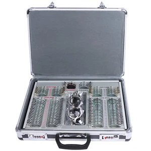 104PCS Optical Optometry Trial Lens Set Metal Rim Aluminum Case - Picture 1 of 9