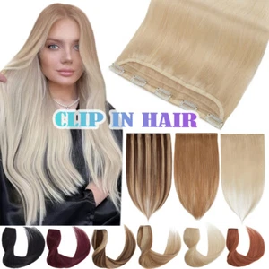 Piece Hair Weft Russian Remy Human Hair Extensions 3/4Full Head BLONDE Weft 24 - Picture 1 of 46