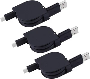 Retractable USB Type C Cable Type C Charger USB C to USB a Data Sync Charging Co - Picture 1 of 5