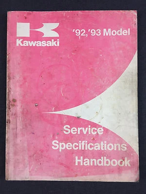 Genuine Kawasaki '92,'93 Service Specification Handbook 99926-1022-01 (MT) - Image 1 of 4