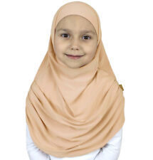 Firdevs Girl's Child Two Piece Amira Instant Easy Hijab Scarf Bonnet Pale Peach