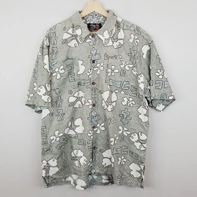 Vintage HANG TEN Mens Size XL Floral Surfer Hawaiian Short Sleeve  Shirt RARE - Image 1 of 4