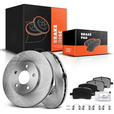 Front Brake Rotors & Brake Pads for Chevrolet Malibu 2004-2008 Pontiac G6 06-07 - Image 1 of 4