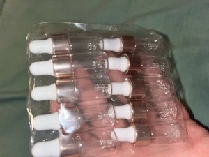10Pack 3 ml,Clear Glass Dropper Bottles Essential Oil Bottle Perfume Sample - Picture 1 of 2