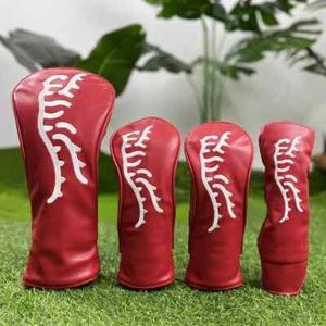 Cubierta de cabeza de palo de golf roja deslumbrante duradera impermeable accesorio de golf que proporciona - Imagen 1 de 10