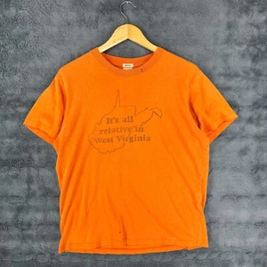 Abercrombie & Fitch T-shirt All Relative West Virginia BANNED Tee Shirt Size M - Picture 1 of 8
