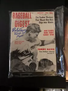 Ralph Terry NY Yankees signed autographed baseball digest 1963 World Series MVP - Picture 1 of 1