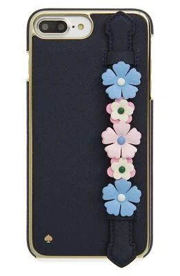 Kate Spade New York 256532 Floral Hand Strap Stand Navy iPhone 7/8 Plus Case - Image 1 of 3
