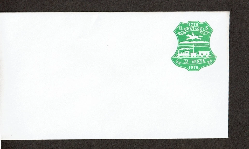 1976 U.S.STAMPED ENVELOPE BiCentennial  ENTIRE COVER  13c Emerald Sc#U582 MINT - Image 1 of 1
