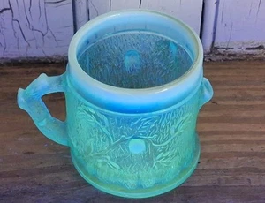 Vintage blau schimmernd Baumstumpf Henkelbecher/Glas Northwood schön - Bild 1 von 10