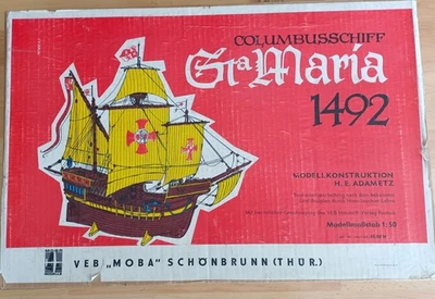 Bausatz Santa Maria  Columbus Schiff  VEB MOBA Schönbrunn  M 1:50 OVP - Bild 1 von 4