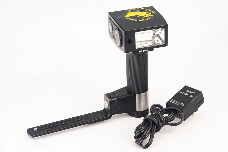 Unidad de manija de flash de cámara electrónica Sunpak Auto 511 con cable de alimentación V23 Foto 1 de 4