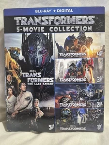 Transformers: 5-Movie Collection (Blu-Ray + Digital) Optimus Prime & Bumblebee - Picture 1 of 4