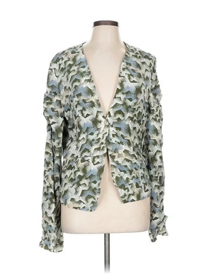 Winter Kate Women Green Silk Blazer L - Image 1 of 4