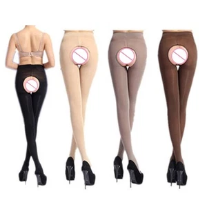 Gamaschen Offener Schritt Samt Schicklos Schlank Sexy Strumpfhosen Sumodx - Bild 1 von 26