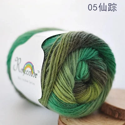 Gradient Wool Yarn 50g Section-dyed Plush for DIY Winter Socks Blankets Beginner - Image 1 of 4