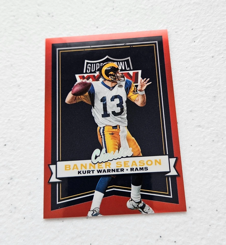 2022 Kurt Warner Classics Banner Season Red #20/50 Rams. - Image 1 of 2