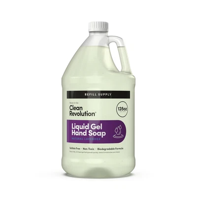 Liquid Gel Hand Soap Refill Contains Real Essential Oils Natural Lavender 128oz - Image 1 of 4