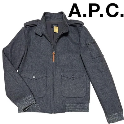 APC Swing Top Military Blouson Jacket, Gray, Men's XS, i23399 - Image 1 of 4