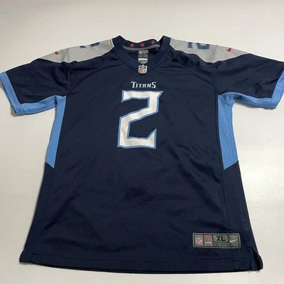 Camiseta de fútbol americano sobre el campo de la NFL de los Tennessee Titans Julio Jones XL juvenil 18/20 Foto 1 de 4