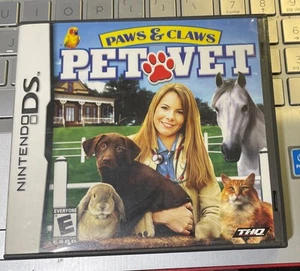 🐶 PAWS & CLAWS: 🐱 PET VET Nintendo DS 2DS 3DS Juego COMPLETO - Imagen 1 de 3
