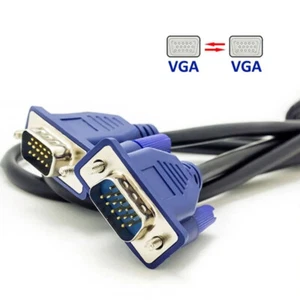 5FT 1.5M VGA SVGA Cable Adapter Male to Male LCD PC TV Monitor Projector - Picture 1 of 8