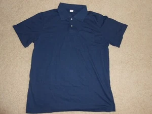 New Mens Jersey Polo Short Sleeve Shirts Navy S, M, L, XL,2XL,3XL - Picture 1 of 3
