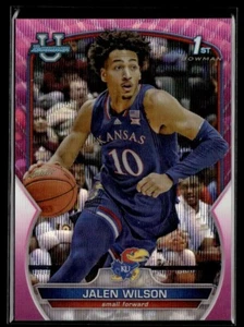 2022-23 Bowman Chrome Fuchsia Jalen Wilson /125 Kansas City Jayhawks #67 - Picture 1 of 2