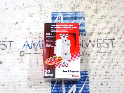 Pass Seymour 2095-HGTRRED GFCI Hosp. Receptáculo Grado 20A 125V Rojo Foto 1 de 4