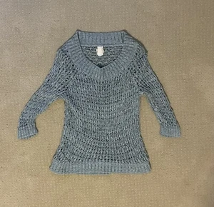 Mudd Girl's Sweater Cable Heavy Knit Long Sleeve Light Blue Size S - Picture 1 of 3