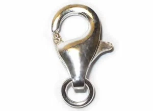 Karabinerverschluss 925er Sterling Silber - Verschluss mit Ring. 9,5mm. 5 Stück. - Picture 1 of 2