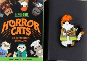 Horror Katzen Bauarbeiter Emaille Pin Serie 6 exklusiv blutiger Ernährer - Bild 1 von 11
