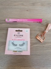 Eye Make Up Bundle Eylure False Eyelashes brush works Lash Curler Rose NEW