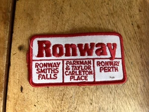 Vtg Ronway Smith Falls, Parkman & Taylor Carleton Sew On Patch Embroidered Badge - Picture 1 of 4