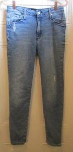 Jeans neri Orchid Jude vita media super skinny effetto invecchiato vendita al dettaglio $212 taglia 29 - Foto 1 di 9