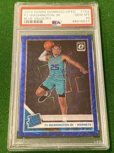 2019-20 Donruss Optic PJ Washington Jr RC Rookie Blue Velocity PSA 10 GEM MINT - Picture 1 of 1